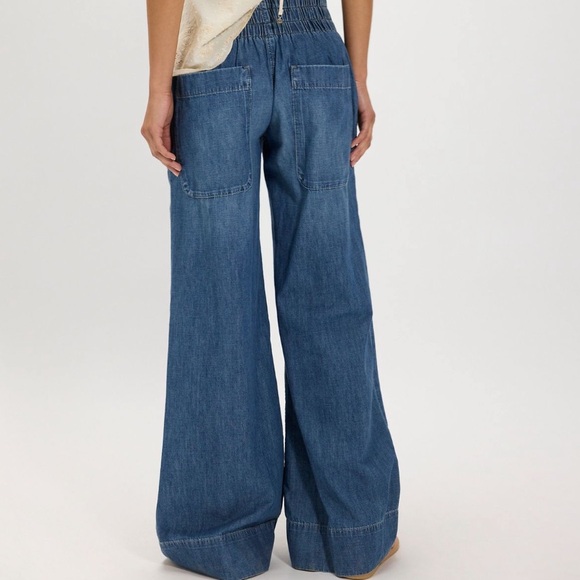 NWT We The Free Breezy Denim Pull-On Jean-Cobalt Blue - Picture 2 of 6